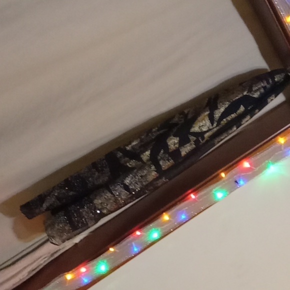 AHUJASONS! Luxury Pashmina! Dupatta black&gold block print sequins!! Deadstock - Picture 6 of 17